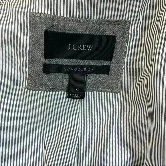 J. Crew Schoolboy Gray Wool Blazer Jacket academia preppy size 4 - Picture 4 of 8